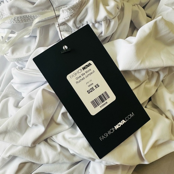 Fashion Nova Snow White Give Me More Ruched Jumpsuit - Picture 7 of 9